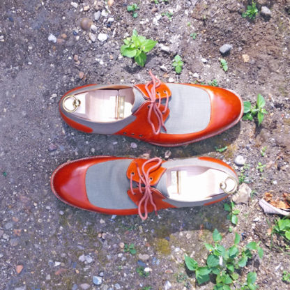 two tone derby shoes