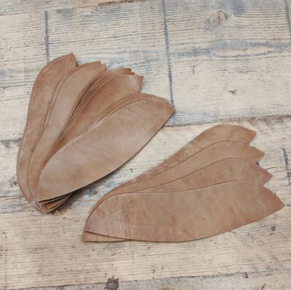 stiffeners made from oak bark tanned leather