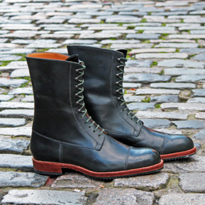 bespoke derby boots hand stitched