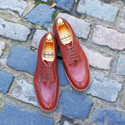 bespoke derby shoe with raised lake