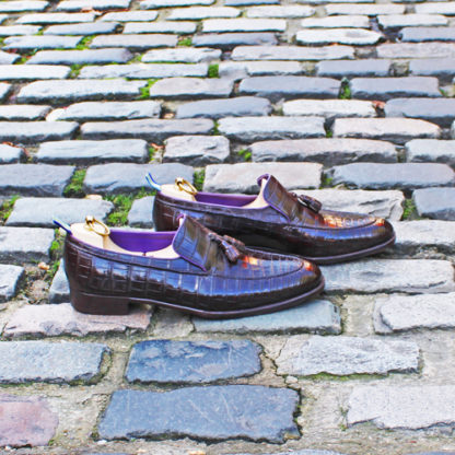 crocodile loafer Croc tassel loafer Carreducker