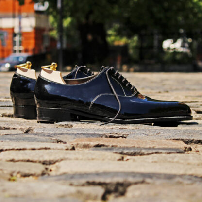 handmade black patent shoes
