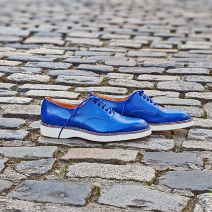 electric blue oxford shoes