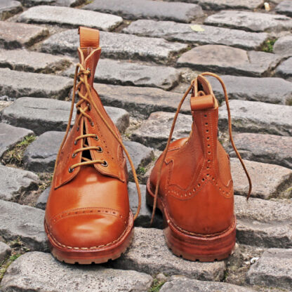 derby ankle boot with brogue punching