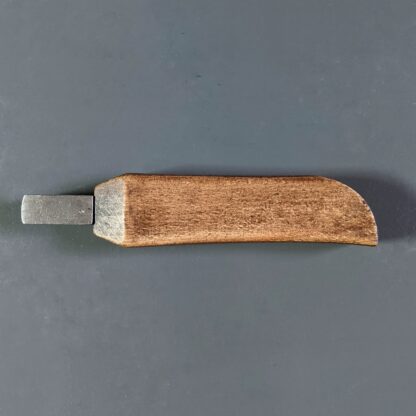 vintage 3/8" edge iron with wooden handle