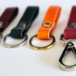 Keyring Kit Refills - Leather straps, screw rivets, keyrings or clam clasps
