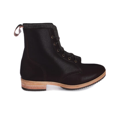 Black leather boots