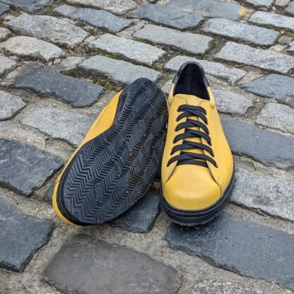 yellow bespoke trainers