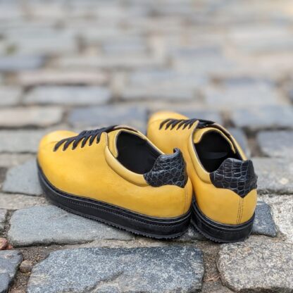 bespoke trainers with crocodile detail