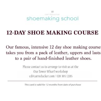 12-Day Shoe Making Course Gift Voucher