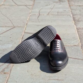 black leather oxford shoes