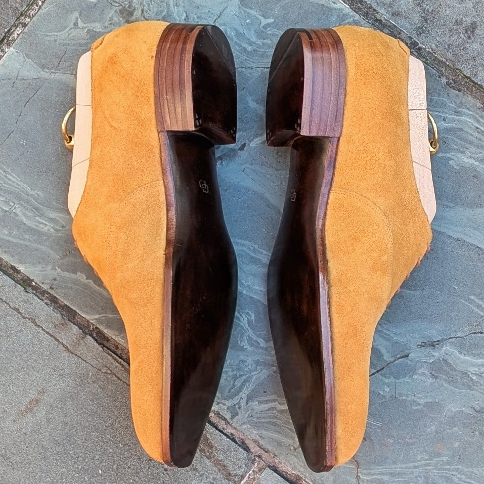 yellow oxfords side view