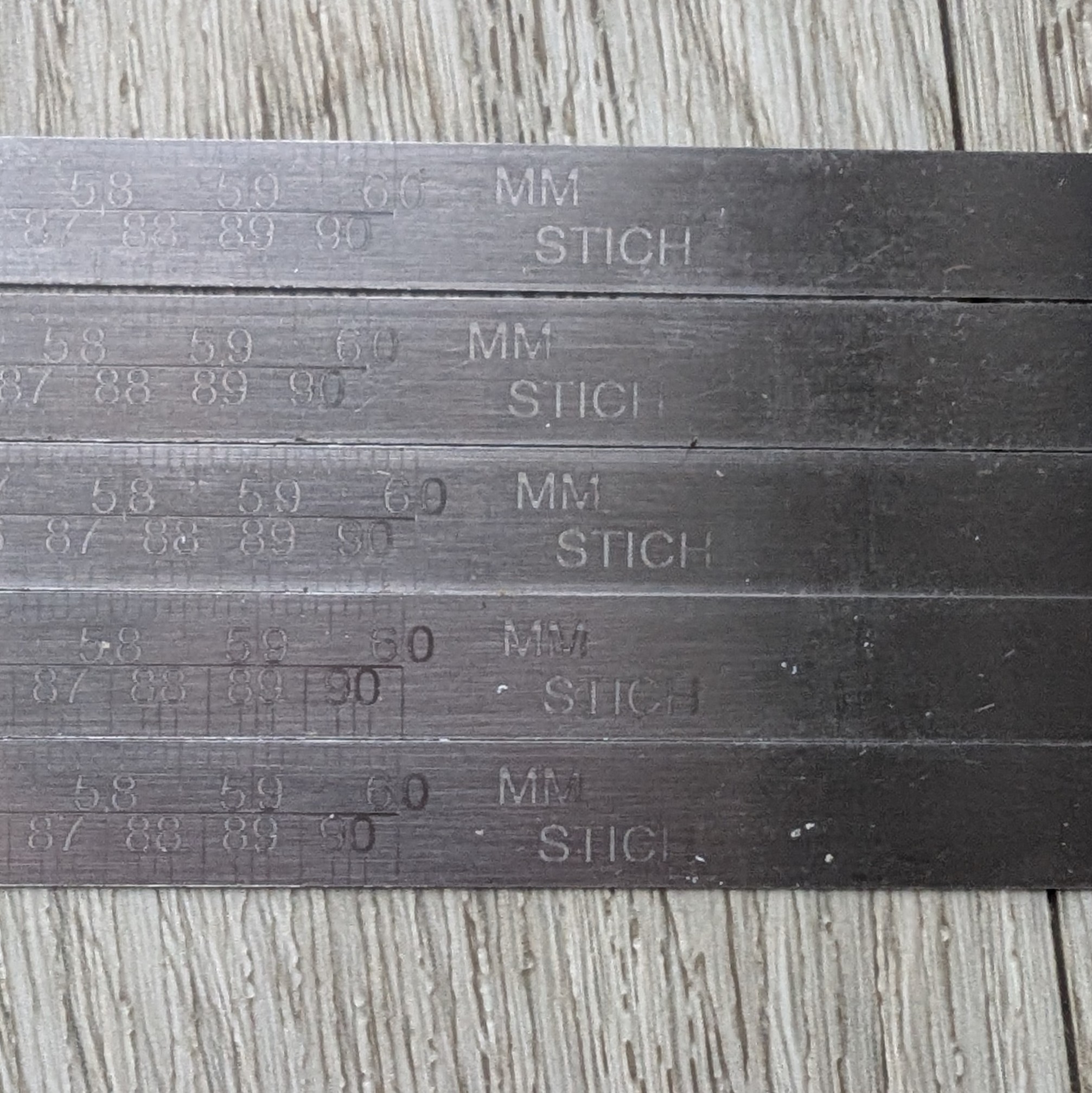 steel tape measure reverse side