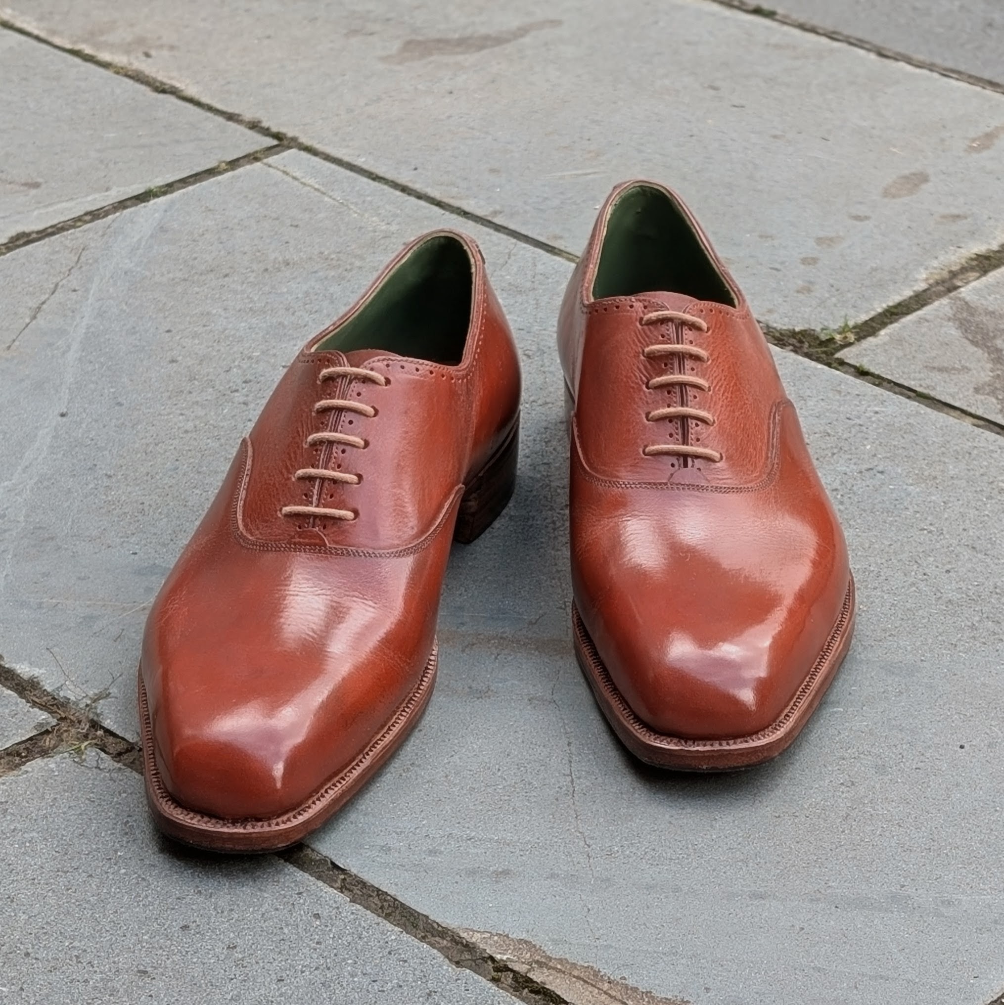 tan custom oxfords