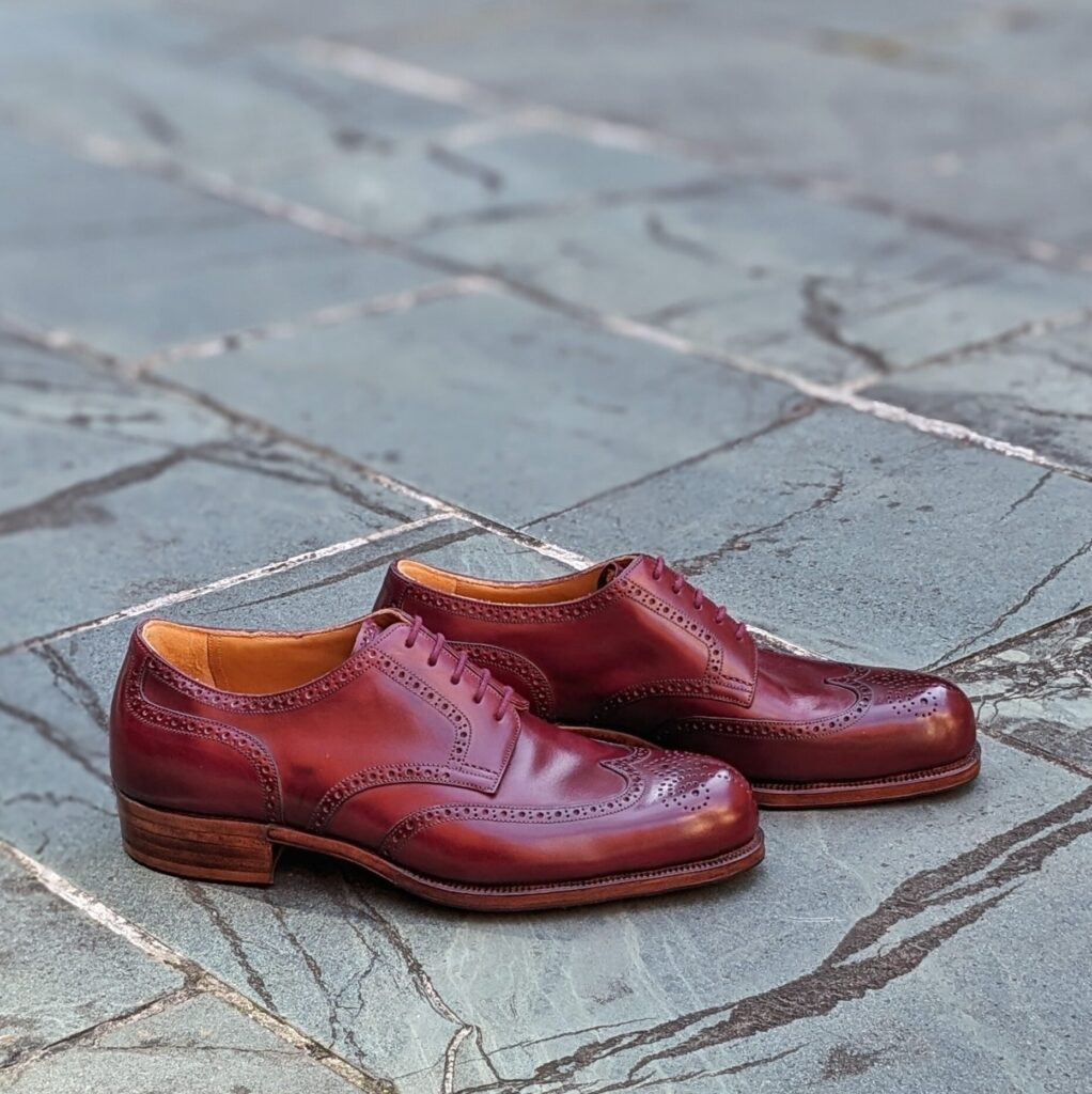 burgundy derby shoes