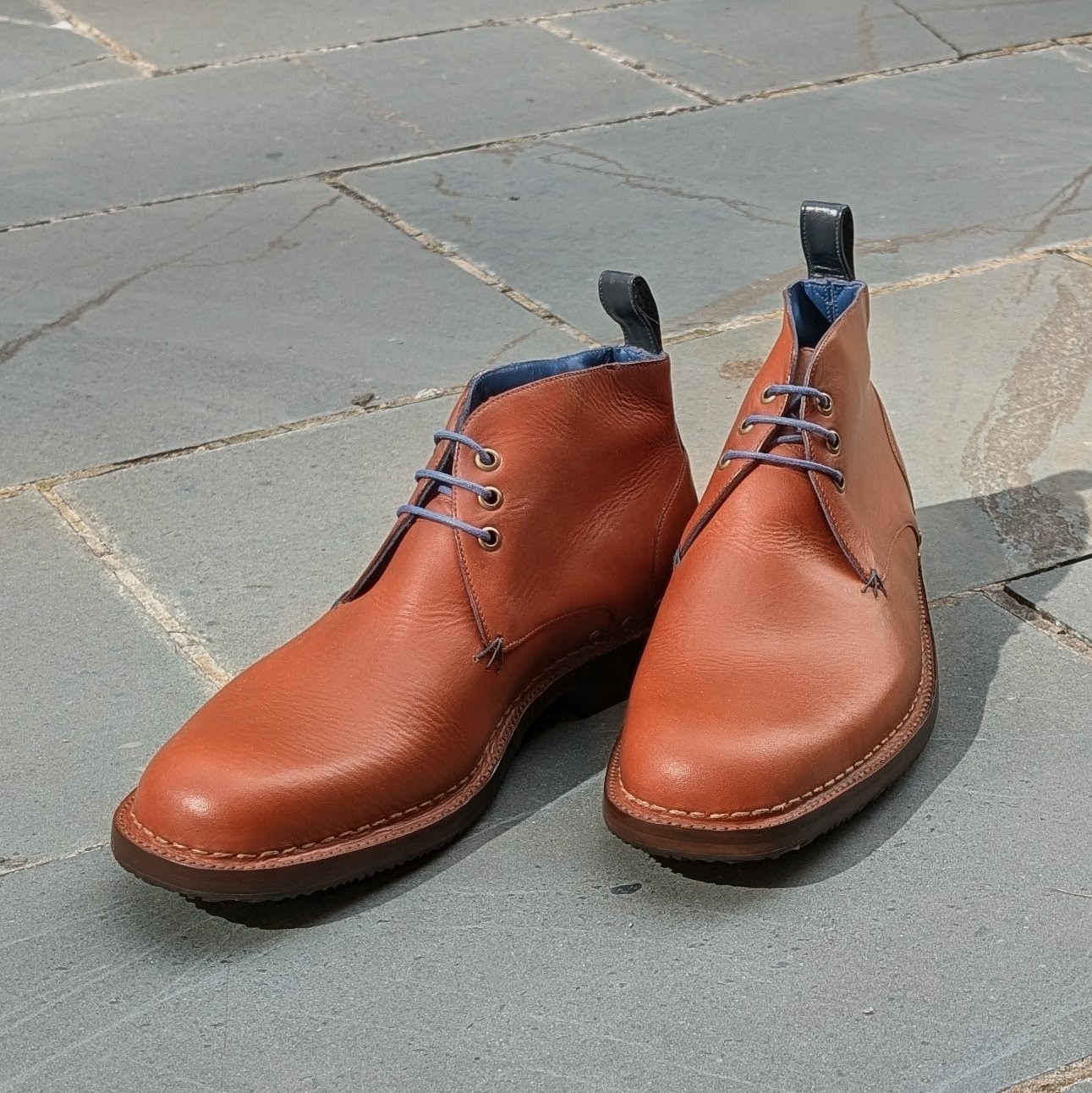 veg tan leather boots